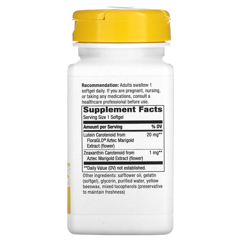 Nature's Way Lutein, 20 Mg, 60 Softgels