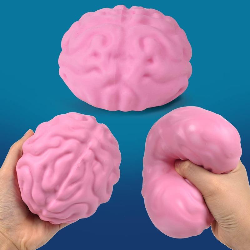 Mini Brain Squishy Squeeze Ball Funny Brain Balls Stress Relief Toy for Teens Adults Party Favors Easter Halloween Birthday Gift