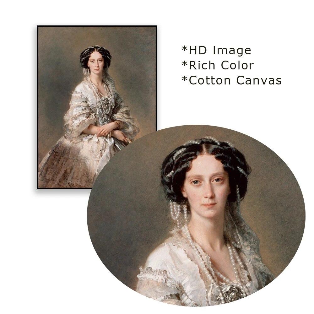 Классическая картина маслом, постер, Мария Александровна, принты, Винтерхальтер, холст, картина, большая винтажная домашняя комната, галерея, украшение