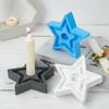 Star Candlestick Concrete Silicone Mold Five-Pointed Star Eid Mubarak Ramadan Decor DIY Candle Holder Base Gypsum Resin Moulds