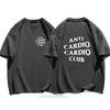 Summer Men Clothes Oversize Anti Cardio Club T Shirt Gym Print T-Shirt Cotton T Shirt for Women Oversize Male Tee Summer
