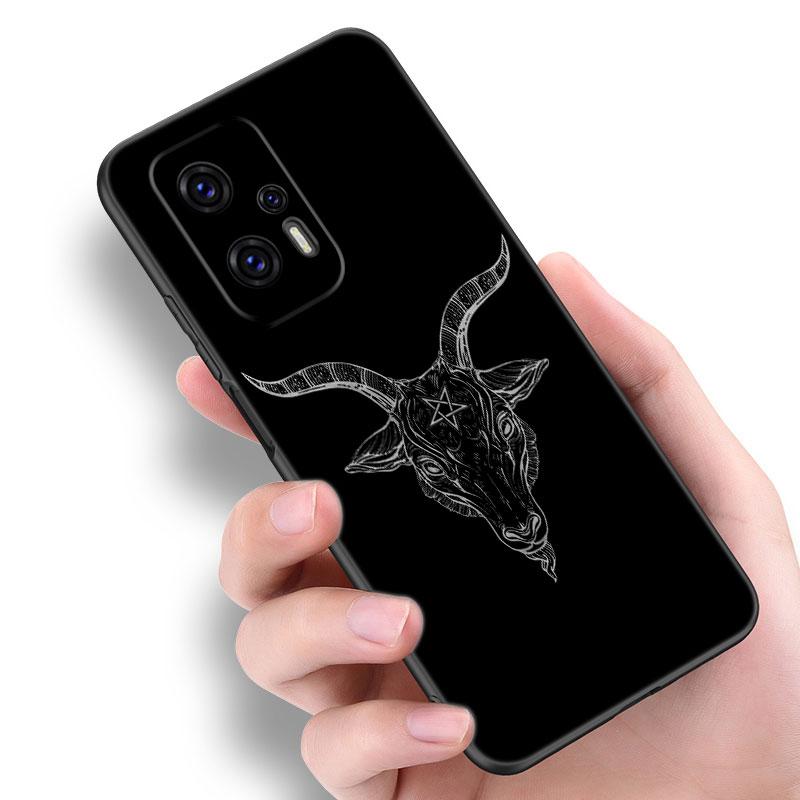 Demonic Satanic Scary Skull Phone Case For Xiaomi POCO F2 F3 M2 M3 M4 X3 X4 Pro NFC F4 GT 5G F1 X2 C3 C31 C40 M5S Black Cover
