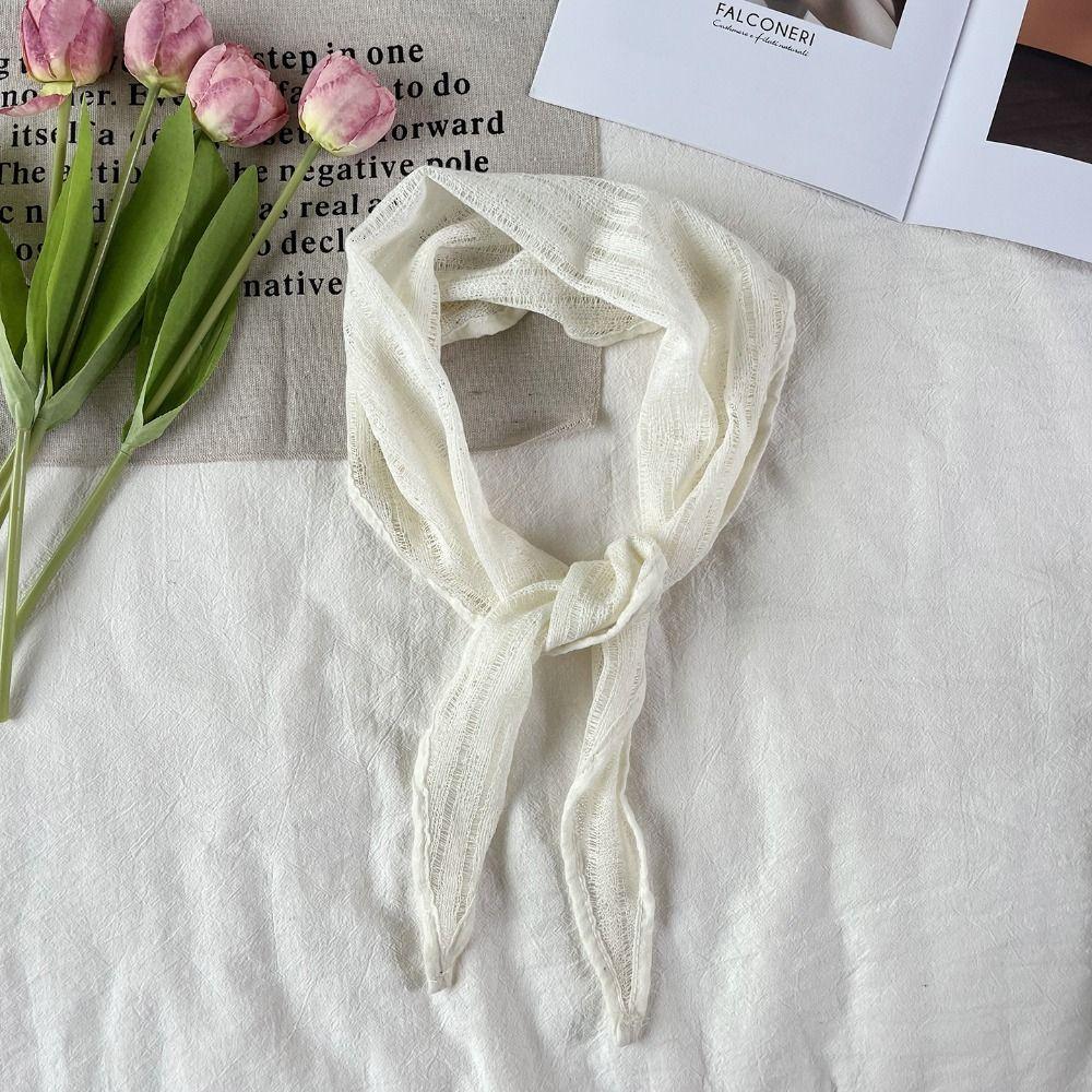 Hollowed-out Triangle Scarf Pure Color Neckerchief Trendy Neck Scarf  Photo Props