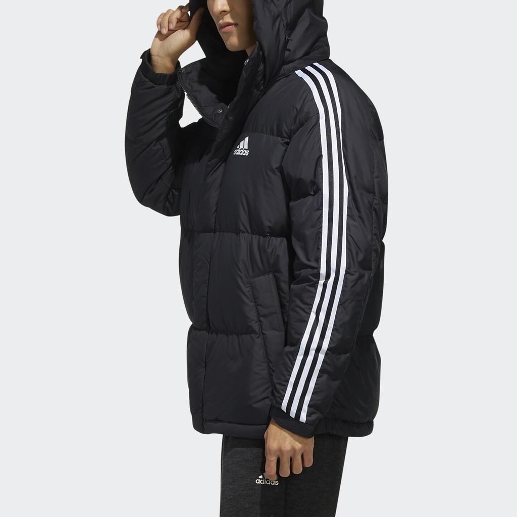 Adidas 3ST Puff Down Hooded Jacket Men Outerwear Black EH3972