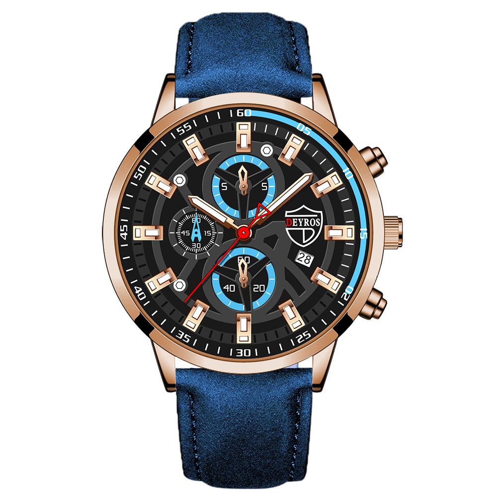 Men's Watch Belt Watch Calendar Watch Men's Fashion Watch Quartz Watch Men's Student Watch