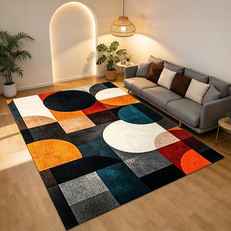 Abstract Shapes Living Room Nonslip Area Rug Soft Carpet For Bedroom Game Playroom Sofa Office Home Decor Doormat Christmas Gift C930926