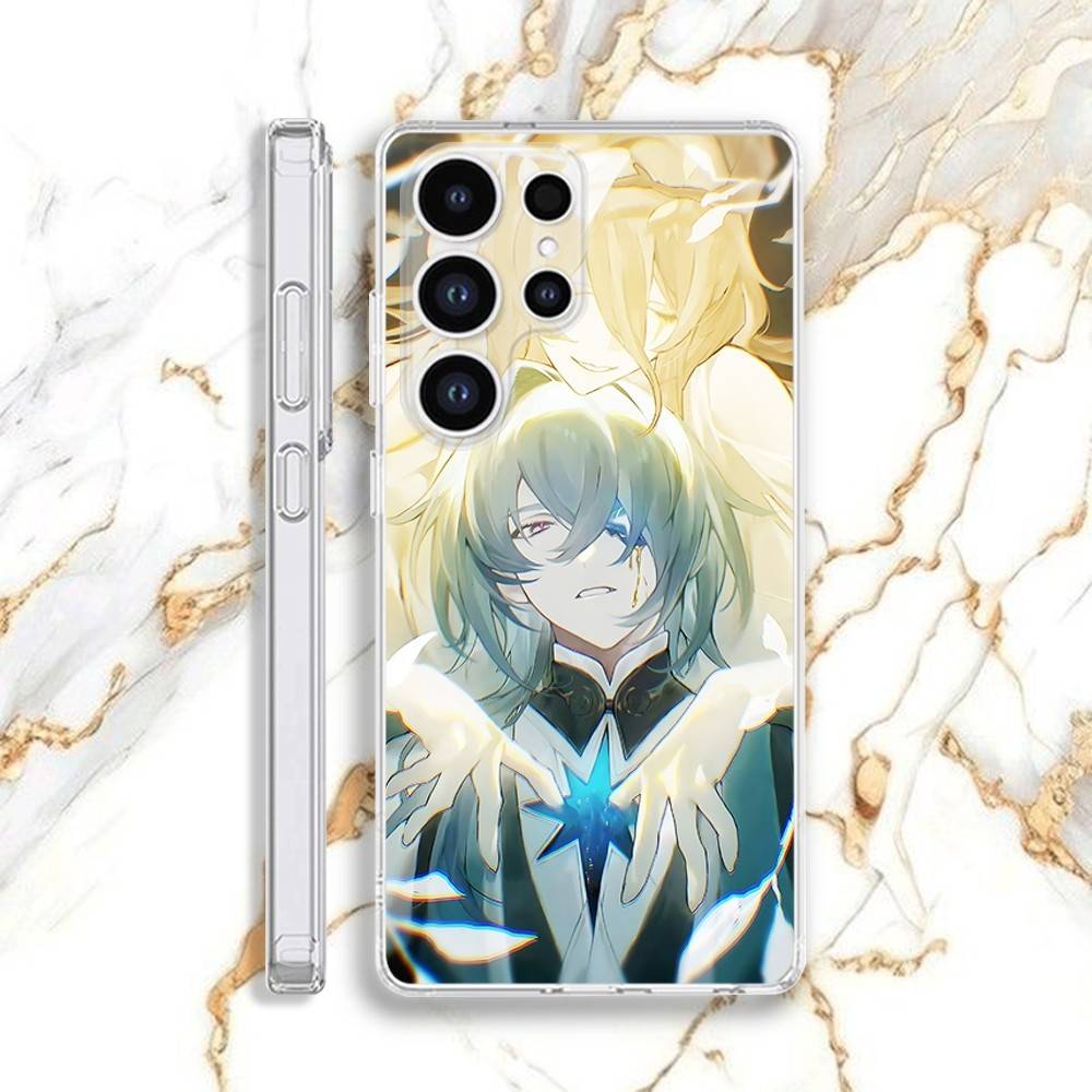 Чехол для телефона Anaxa Honkai для Samsung S30,23,21,22,20, FE lite,S10,9,8,7 PIus Note20ultra Мягкий Прозрачный