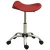Salon Stool - vidaXL - Bordeaux Red - Faux Leather - Adjustable Height - Swivel
