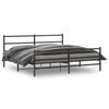 VidaXL Metal Bed Frame with Headboard/Footboard Black 183x213 Cm 355388
