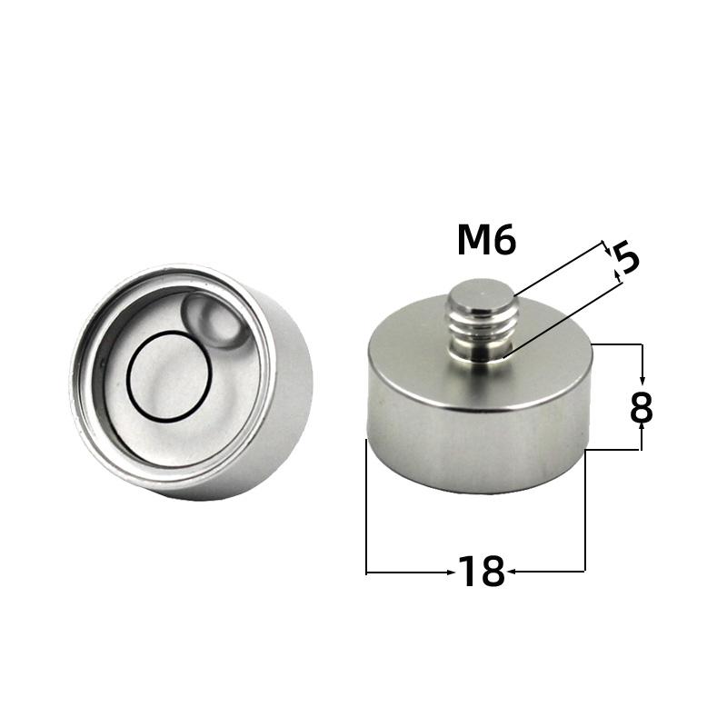 Маленький уровень Bullseye Spirit Level Nivel Bubble Bead с винтом M6 M10 1/4 3/8 дюйма Инструмент для выравнивания с гвоздем диаметром 13 мм 15 мм 18 мм 1 шт.