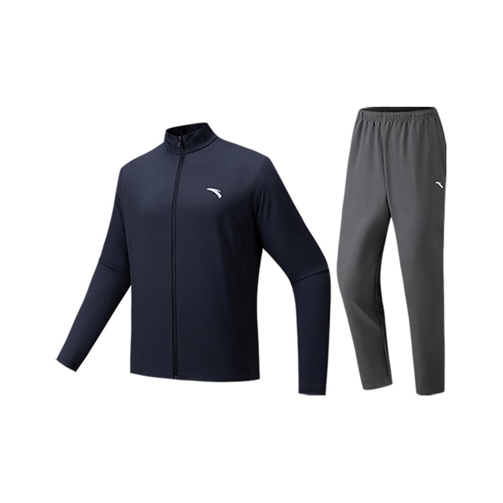 Anta Уличные тренировки Городские поездки Универсальный Простой Удобный Застежка-молния Воротник-стойка Водоотталкивающий Тканый Прямой крой Повседневный Спортивный костюм 952547204-2