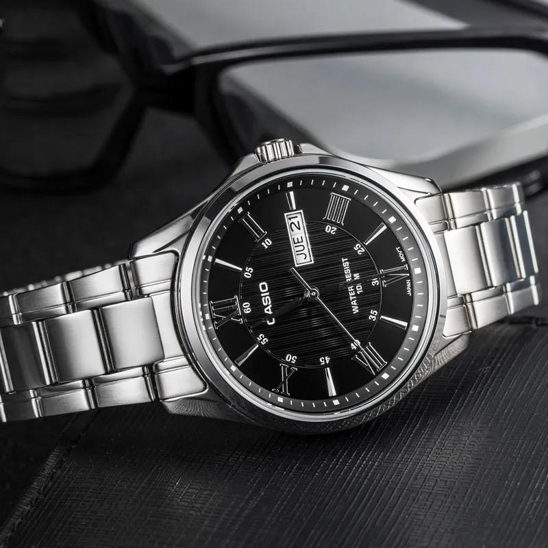 Casio Мужские Черные Часы MTP-1384D-1A-