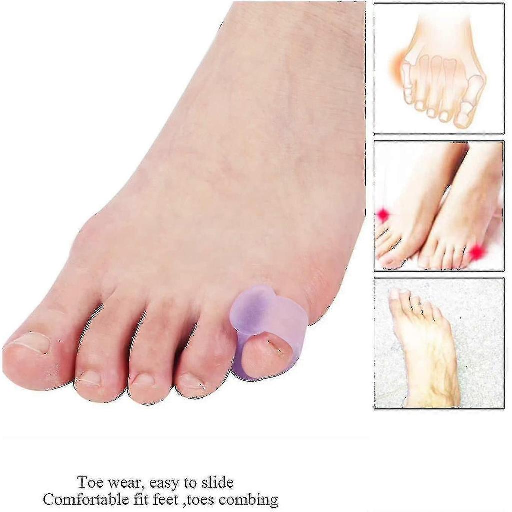 10 Pack Toe Splint, Gel Toe Separator, Toe Straightener Toe
