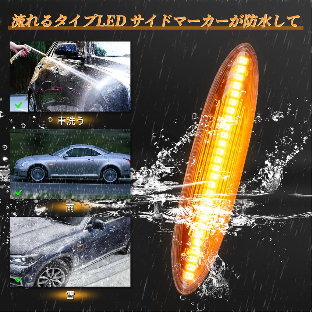 Светодиодный боковой указатель поворота POPMOTORZ для Toyota Mark X GRX120 GRX121 GRX125 прямая замена для оригинального Маркера/Бокового (Набор из 2 предметов, детали)