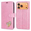 Роскошный чехол-книжка с блестками для iPhone 17 Pro Max 16 15 14 13 12 Mini 11 XR X XS Plus SE 2022, кожаный кошелек с блестками