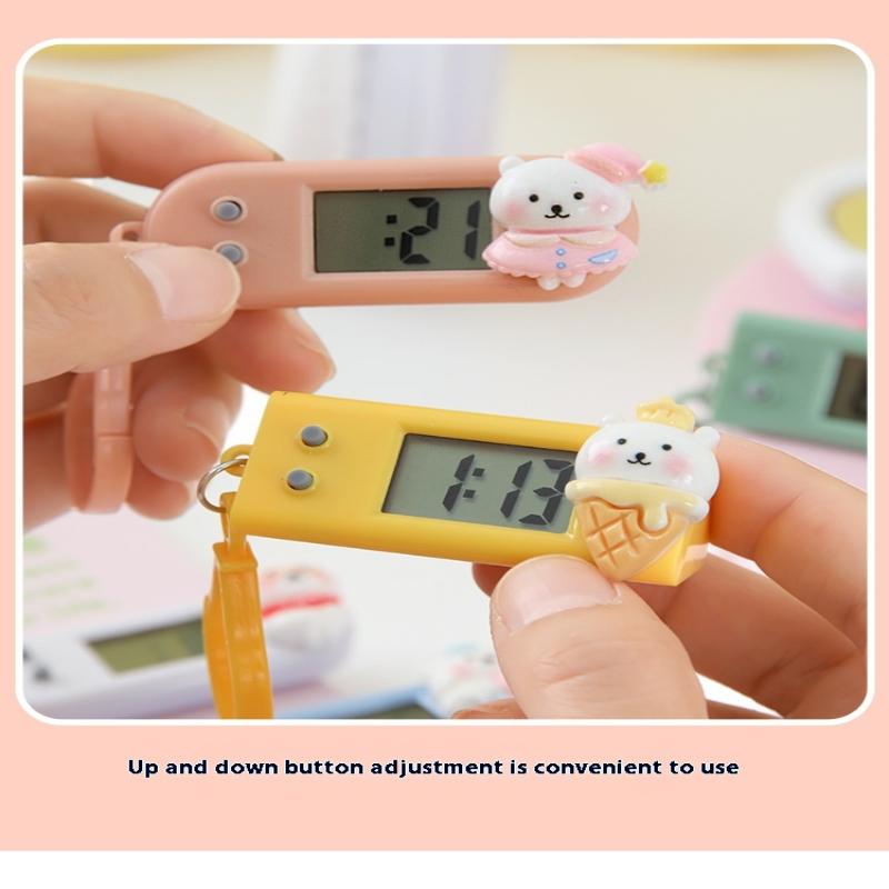 Портативный электронный брелок-часы Мини карманные электронные овальные подвесные часы Цифровые настольные часы с отображением времени и даты для студента