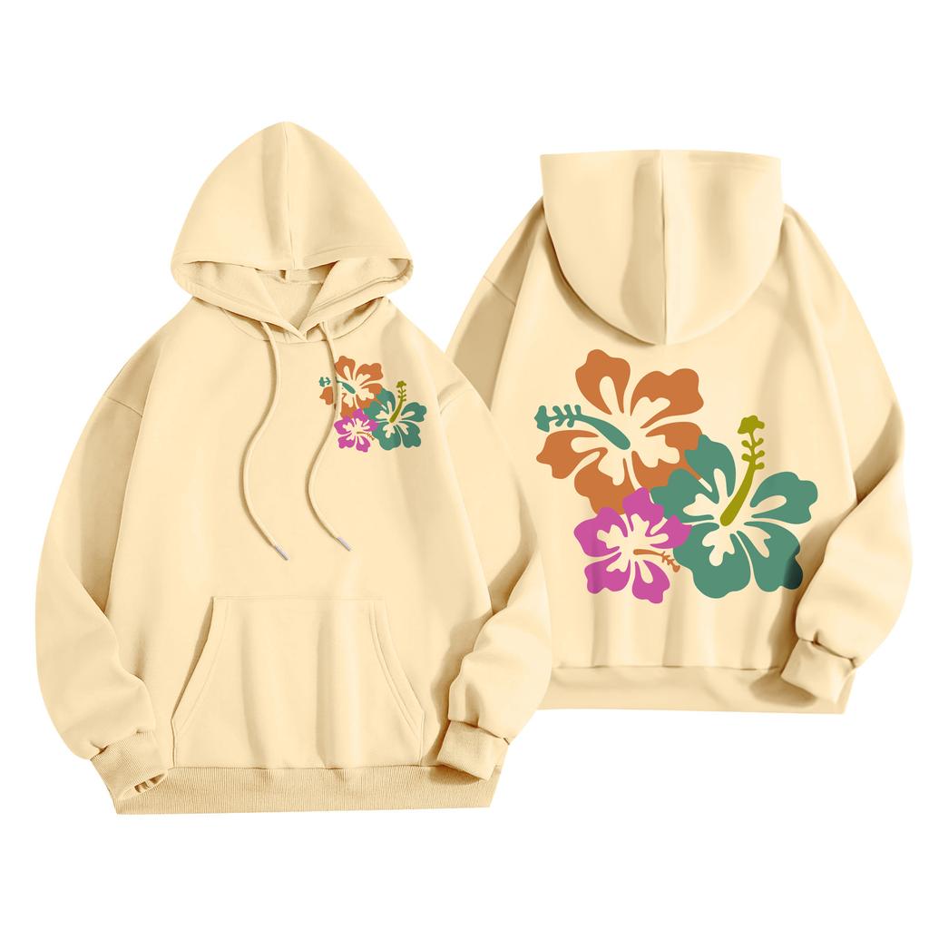 Женская мода, женский легкий пуловер с длинными рукавами и карманами, толстовка с капюшоном в стиле консервативного стиля