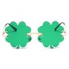 Солнцезащитные очки Green Leaves St. День Святого Патрика Ирландский Костюм Трилистника Очки Реквизит для Вечеринки Украшения Автомобильные Безободковые Солнцезащитные Очки UV400