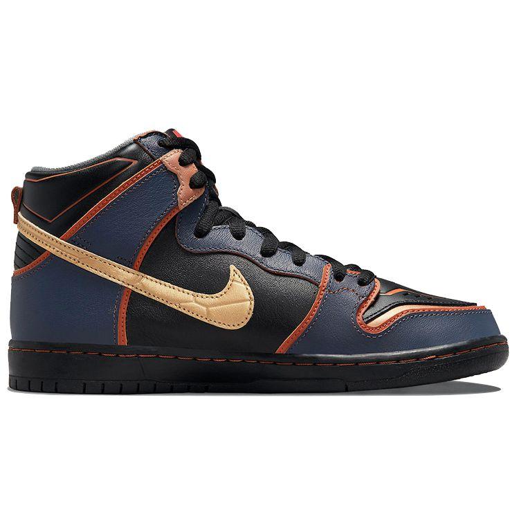 Gundam x Nike Dunk High SB Project Unicorn - Banshee Norn Унисекс Кроссовки Черный Грозово-синий Металлик-Золотой DH7717-400