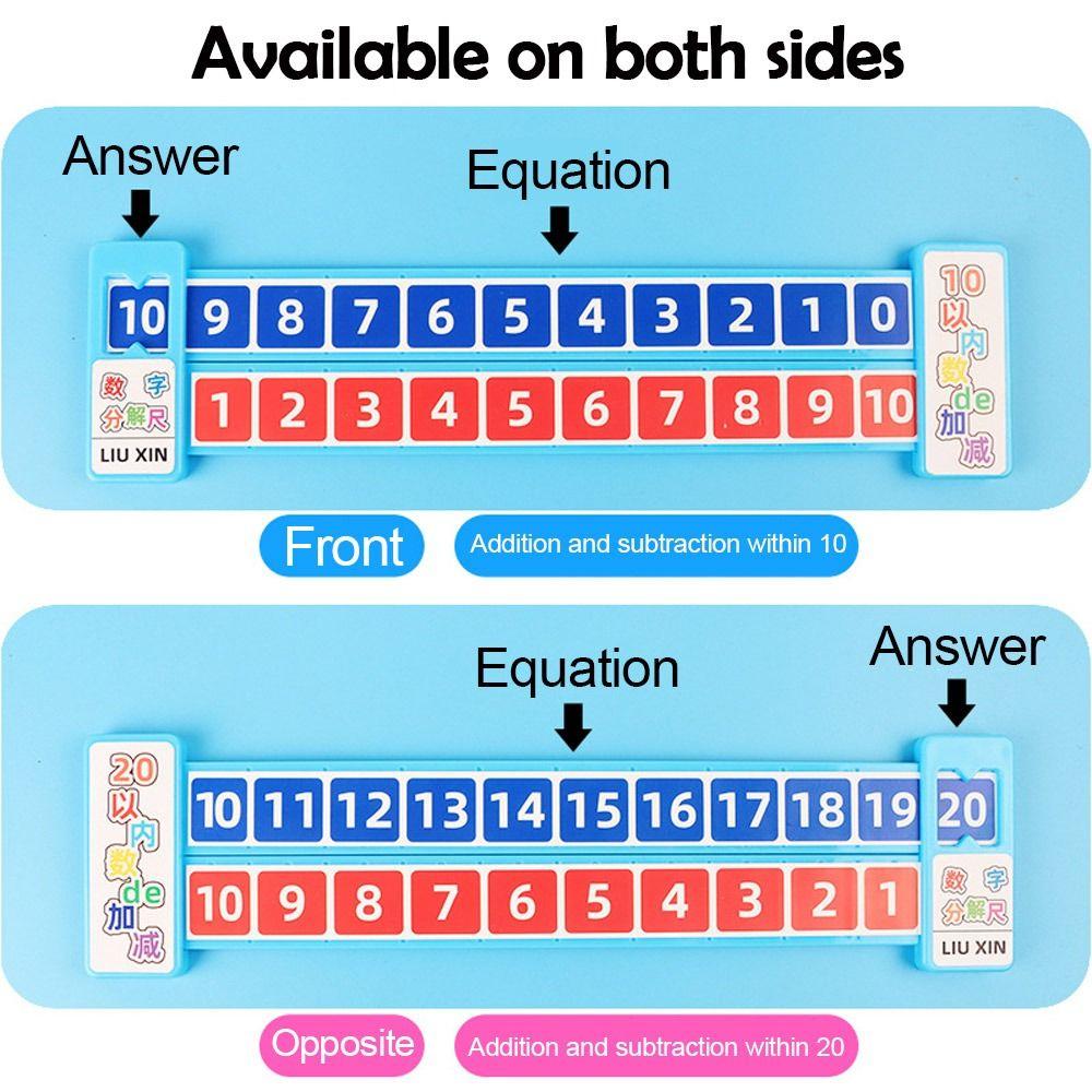 Within 20 Math Decomposition Ruler Plastic Addition Ruler Subtraction Ruler  School Supplies