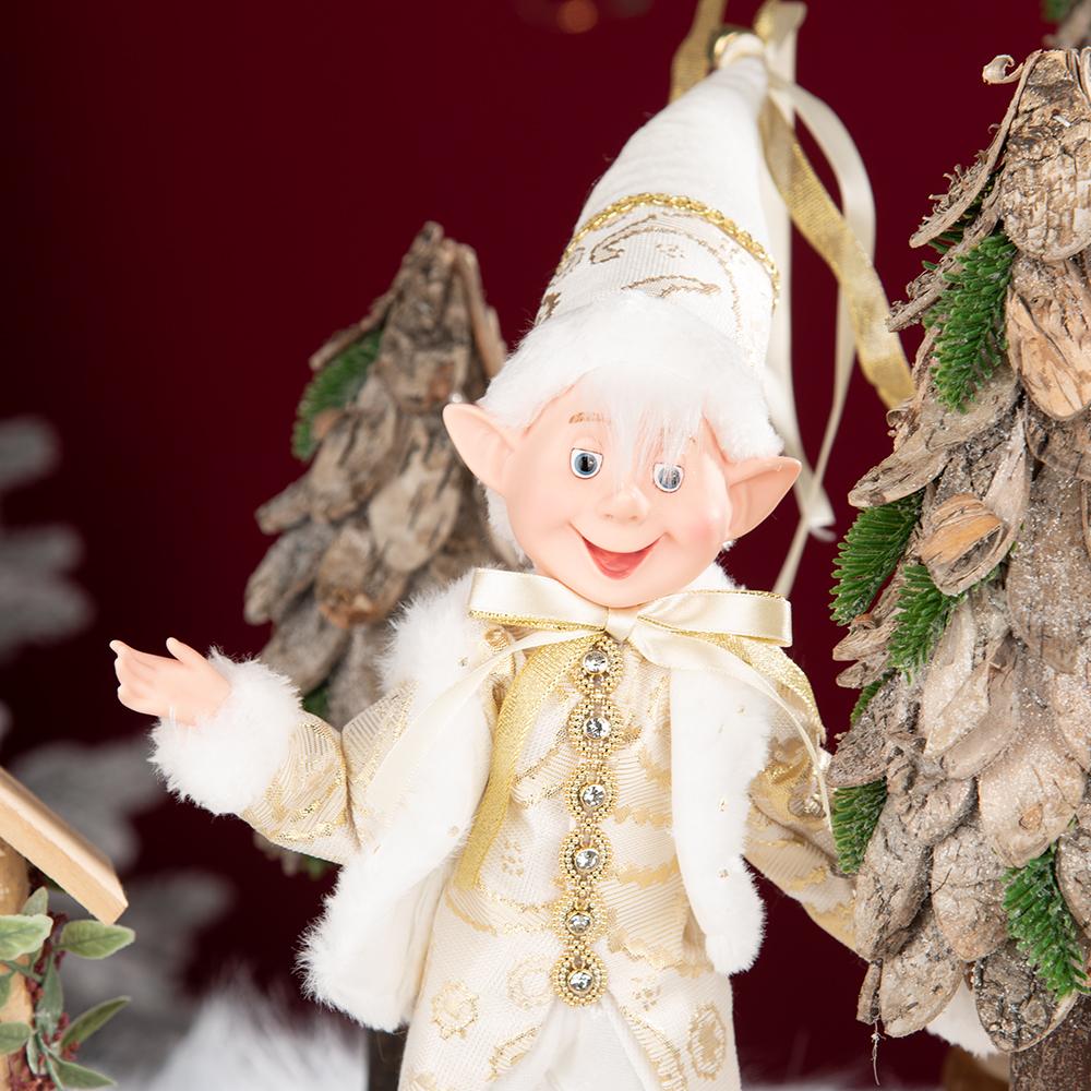 Elf 45cm Christmas Decoration 2024 Doll Toy Hanging Standing Decor Navidad Pendant Ornaments For Home New Year Gift For Kids