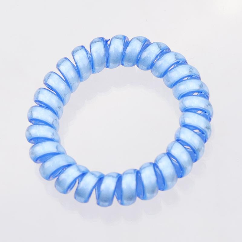 Корейская мода Спиральные резинки для волос Простые однотонные Кольца для волос-пружинки для женщин Держатель для хвостика Эластичная резинка для волос Аксессуары для волос