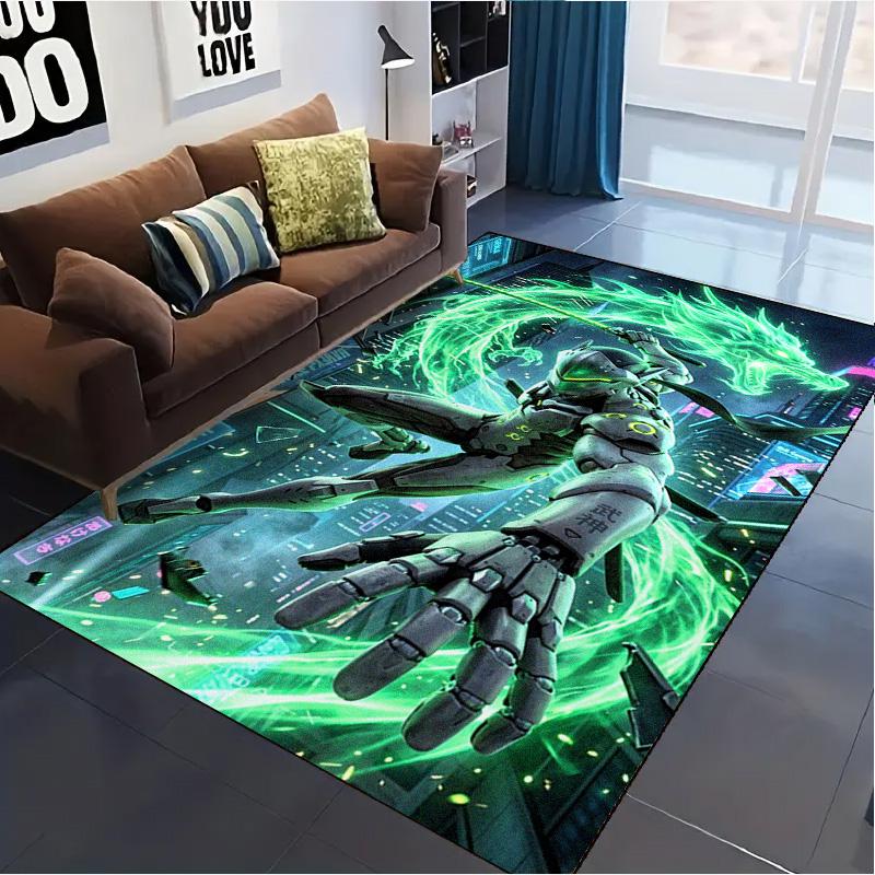 Overwatch Heroes Carpet Rug for Living Room Bedroom Home Sofa Decoration,Kids play Non-slip Floor Mat