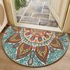 Half Round Door Floor Mat Non Slip Living Room Bedroom Carpet Front Door Welcome Mats Hallway Kitchen Area Rugs Entrance Doormat