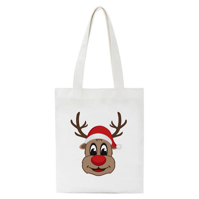 Christmas Gift Bag Shopper Bag Shopping Bag Vintage Canvas Bag Tote Bag Kawaii Shoulder Bag Handbag Cartoon Bolsa De Compras