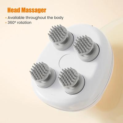 Беспроводной массажер для кожи головы, электрический, расслабляющий, для тела, массаж глубоких тканей, вибрационный, для кошек и домашних животных, устройство для массажа головы