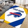 Custom Name,Buffalo Sabres Home Sofa Decoration for Living Room & Bedroom, Non‑Slip Play Flannel Floor Mat for Game Room