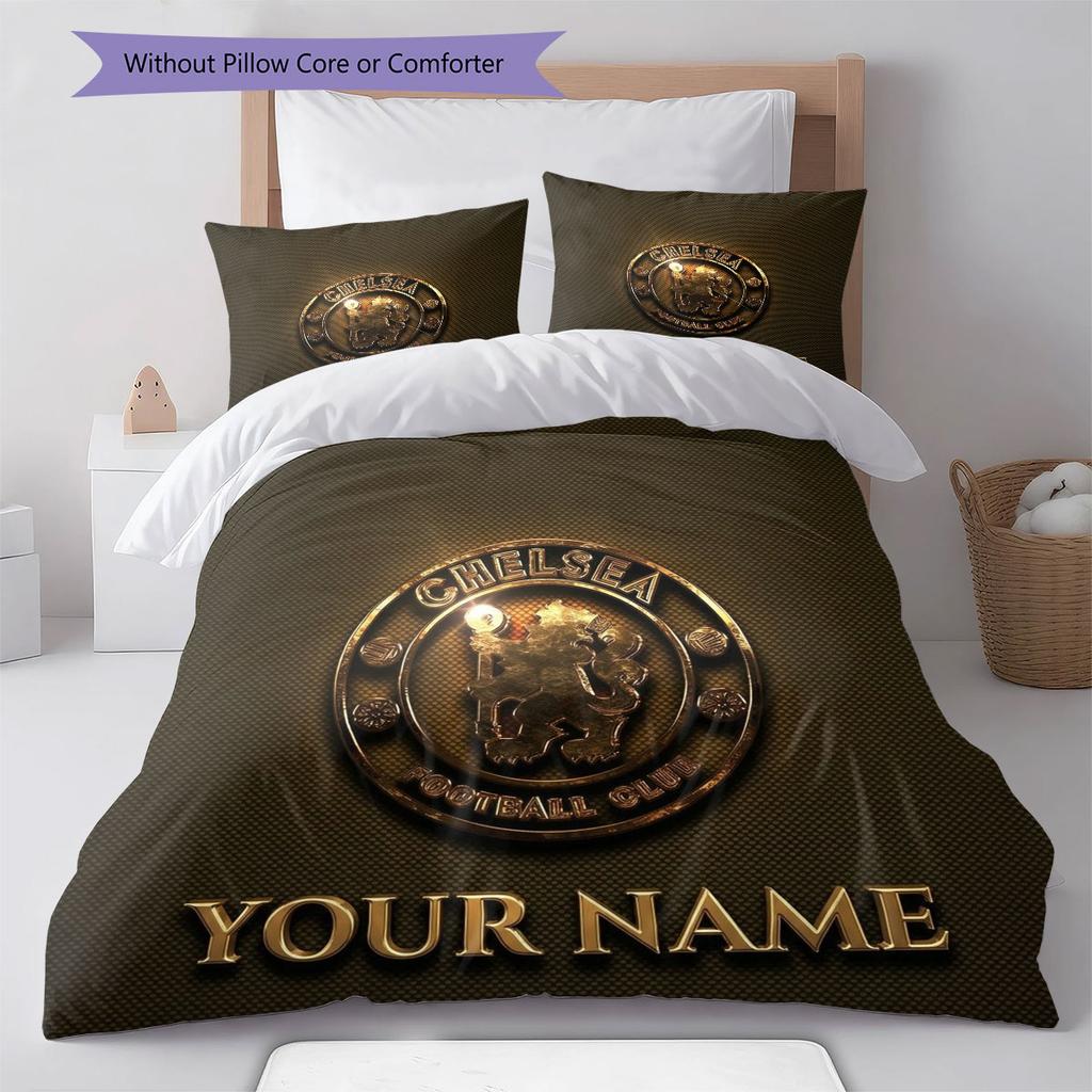Chelsea F Custom Name Pattern Bedding,Quilt Set Quilt Cover Pillowcase Home Birthday Gift(1 * duvet cover + 2 * pillowcase, without core)