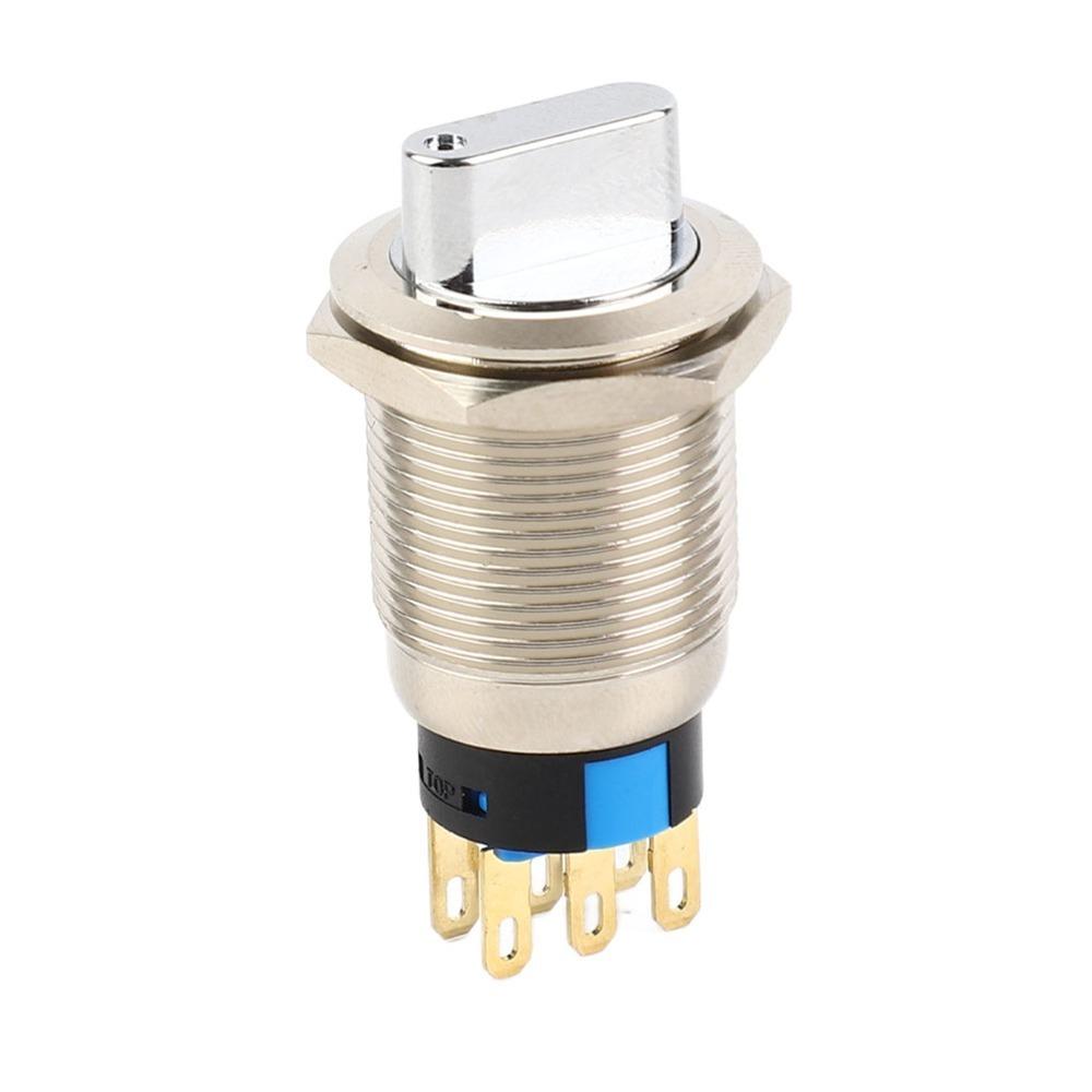19mm Rotary Changeover Stainless Steel 3 Pin And 2 Level/6 Pin And 3 Level Selector Switch Waterproof Durable