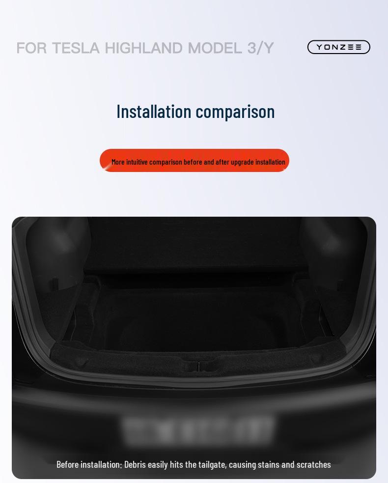 Защитная накладка на порог багажника и накладка на крышку багажника для Tesla Model 3/Y/YL