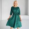 Женское весенне-летнее новое модное и повседневное платье с семью рукавами, утягивающее талию