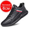 New Men Height Increasing Shoes 8cm Casual Shoes White Sports Shoes Men Invisible Leather Shoes Inner Height 6cm Elevator Shoes