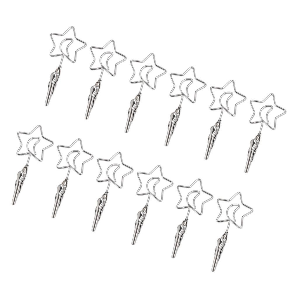 12Pcs 70mm Photo Clip Multi Shape Wire Picture Clip Decorative Note Clips Photo Display