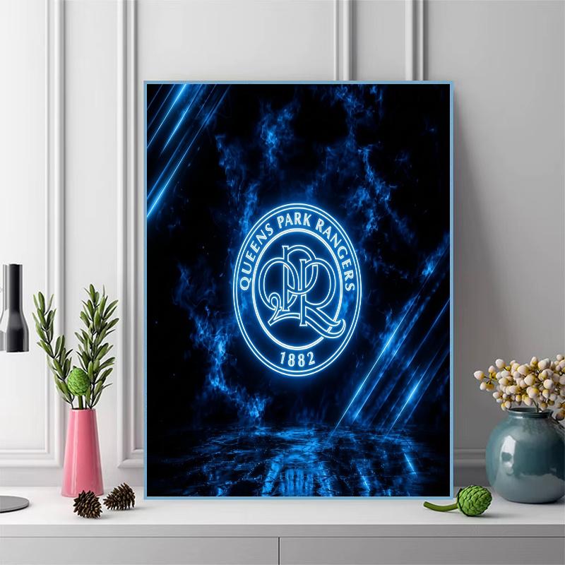 Queens Park Rangers QPR 100% Round Full Drill 5D DIY Diamond Painting Embroidery Cross Stitch Rhinestone Décor