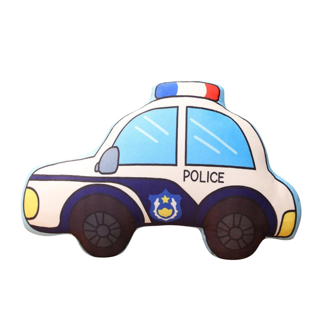 Подушка с изображением мультяшной машины, креативная двухсторонняя плюшевая игрушка с изображением транспорта, подушка для раннего развития в детской комнате