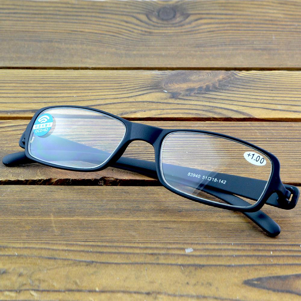 Очки для чтения унисекс с толстой квадратной оправой Clara Vida черного цвета +1 +1.5 +2 +2.5 +3 +3.5 +4