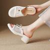 Summer Hollow Out Mesh Wedge Sandals Women Peep Toe Chunky Platform Slippers Woman Non Slip Thick Bottom Outdoor Slides