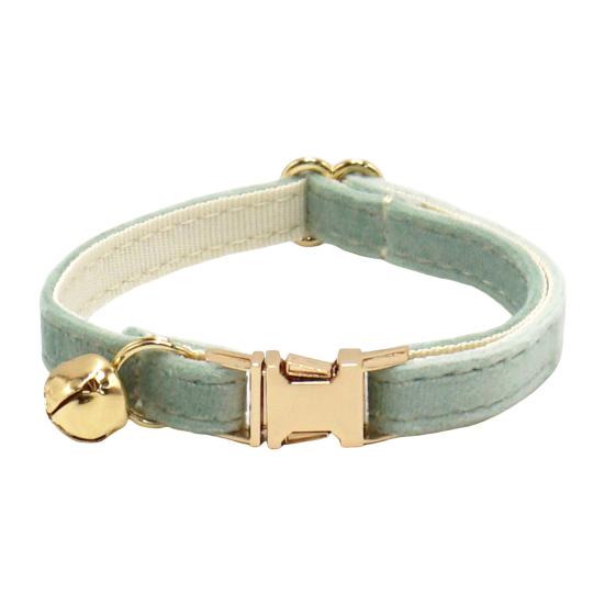 Кошачий ошейник бархатный однотонный ожерелье-чокер для питомца с колокольчиком регулируемый шейный ошейник для кошки котенка щенка маленьких собак