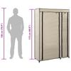Folding Wardrobe Cream 110 x 45 x 175 cm Fabric
