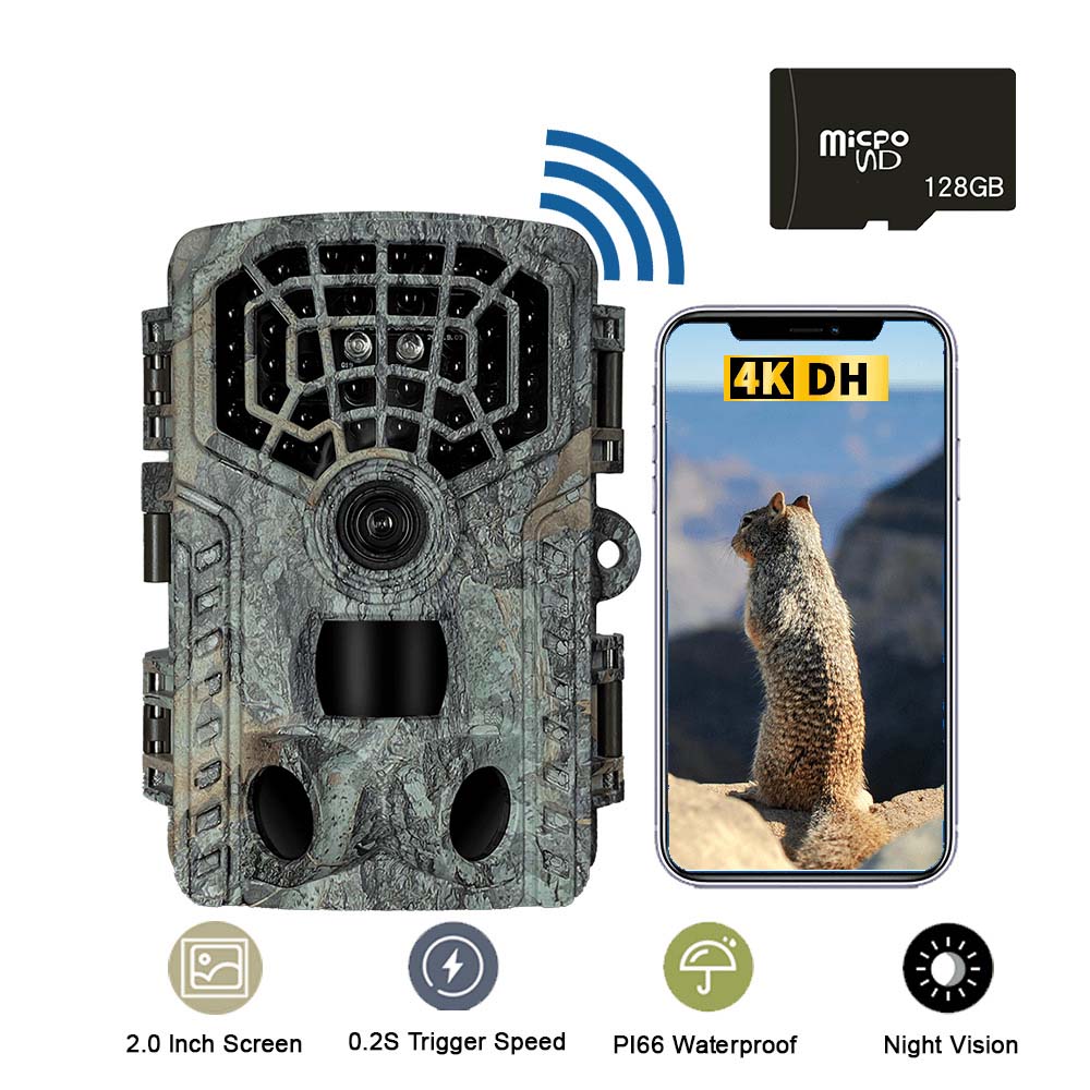 Wifi Hunting Camera Wildlife Trail Camera Hd Low Glow Arction 48mp 4k Ip65 Waterproof Outdoor Po Trap With Night Vision