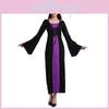 Мистический наряд темного волшебника для ролевой игры для женщин с элегантным фиолетовым дизайном