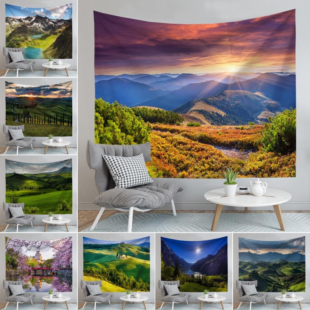 Digital Heat Transfer Tongjiamu Tapestry With Polyester Fiber Material For Home And Commercial Use