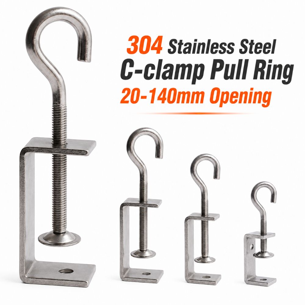 Pull Ring C-clamp Adjustable Fixed Holder Clip High Quality Square Clamp  Hardware Fasteners