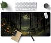 Dark Forest Desk Mat Mouse Pad Large Extended Aesthetic Plant Mousepad Gaming Desk Pad Big Laptop Computer Keyboardand Mouse Mat