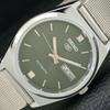 ВОССТАНОВЛЕННЫЕ ВИНТАЖНЫЕ МУЖСКИЕ ЧАСЫ SEIKO 5 AUTOMATIC JAPAN С ЗЕЛЕНЫМ ЦИФЕРБЛАТОМ a434687-2