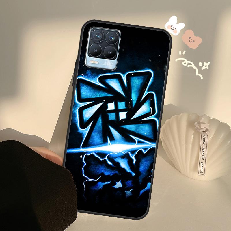 Чехол Geometry Dash для Realme 8 9 Pro Plus GT Neo 2 GT Master 9i 8i OnePlus 9 10 Pro 9R Nord2
